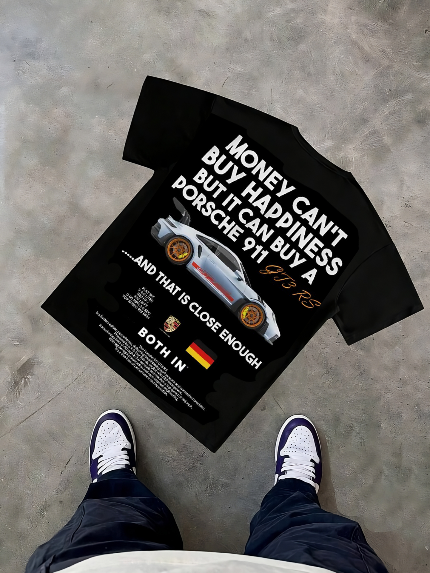 Money Cant Buy Happiness Porsche T-Shirt